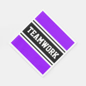 TEAMWORK Helle Lila Schwarz-weiße Racing Streifen Serviette (Ecke)
