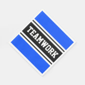 TEAMWORK Helle Schwarz-weiße Rennstreifen Serviette (Ecke)