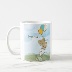 Teamwork Herzlichen Glückwunsch an die Bärenmouse Kaffeetasse