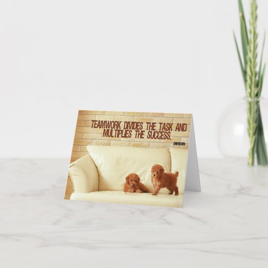 Teamwork Inspiration Grußkarte Karte (Vorderseite)