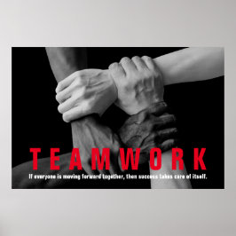 Teamwork Inspiration Motivierend Zitat Poster