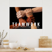 Teamwork Inspiration Motivierend Zitat Poster (Küche)