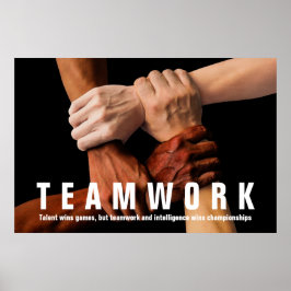 Teamwork Inspiration Motivierend Zitat Poster