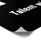 Teamwork Inspiration Motivierend Zitat Poster (Ecke)