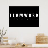 Teamwork Inspiration Motivierend Zitat Poster (Küche)