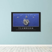 Teamwork: Inspiration Zitat Leinwanddruck (Insitu (Holzboden))