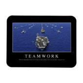 Teamwork: Inspiration Zitat Magnet (Horizontal)