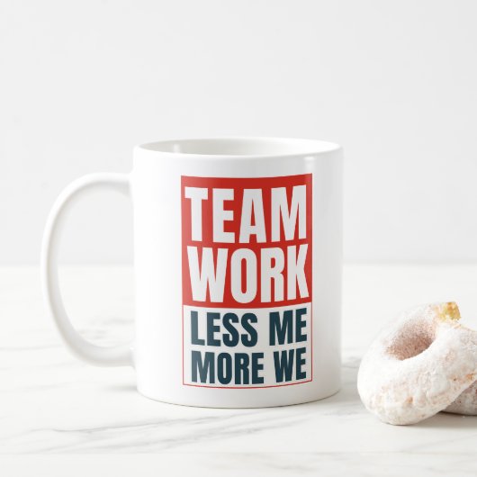 Teamwork Inspiration Zitat Mitarbeiter Geschenk Kaffeetasse (Mit Donut)