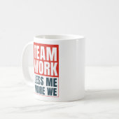 Teamwork Inspiration Zitat Mitarbeiter Geschenk Kaffeetasse (Vorderseite Links)