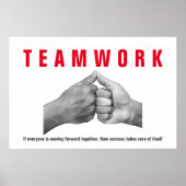 Teamwork Inspiration Zitat Motivierend Hands Poster (Vorne)