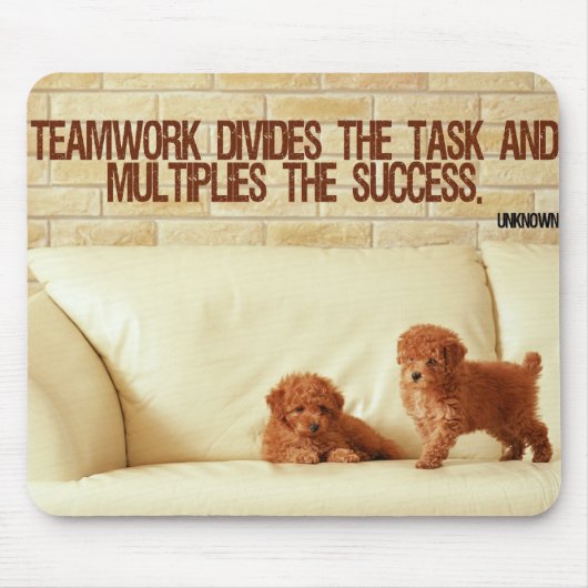 Teamwork inspirierend Mousepad (Vorne)
