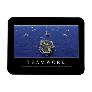 Teamwork: Inspirierend Zitat Magnet