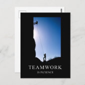 Teamwork ist Geduld Motivierend Postcard Postkarte (Vorne/Hinten)