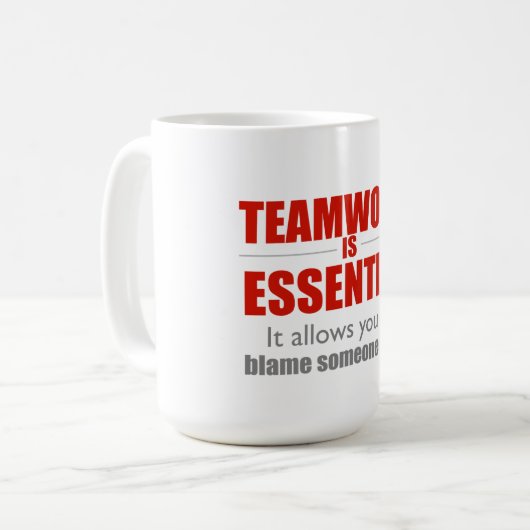 Teamwork ist wesentlich kaffeetasse (Vorderseite Links)