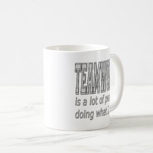 Teamwork Kaffeetasse (VorderseiteRechts)