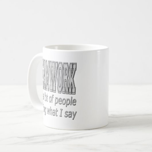 Teamwork Kaffeetasse (Vorderseite Links)