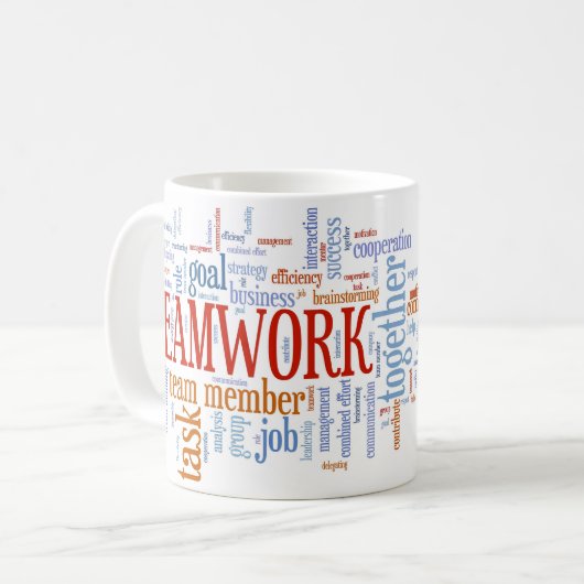 TEAMWORK KAFFEETASSE (Vorderseite Links)