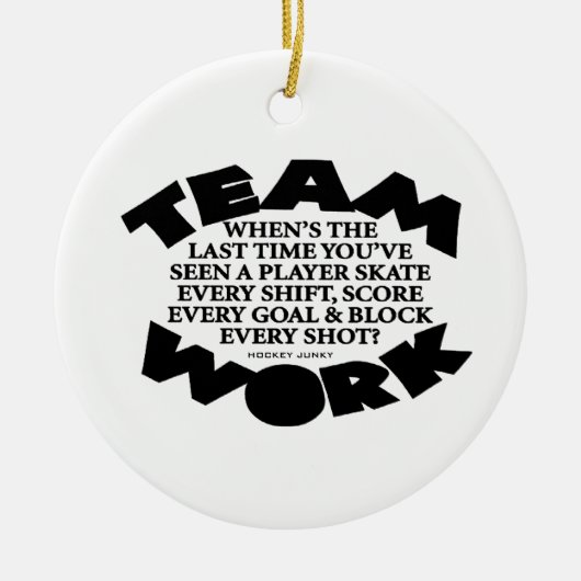 TEAMWORK KERAMIK ORNAMENT (Vorne)