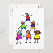 Teamwork Kids Postkarte (Vorne/Hinten)