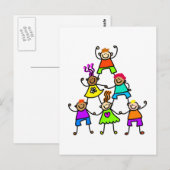 Teamwork Kids Postkarte (Vorne/Hinten)