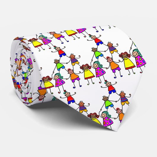 Teamwork-Kinder Krawatte (Gerollt)