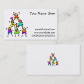 Teamwork-Kinder Visitenkarte (Vorne/Hinten)