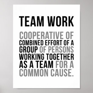 Teamwork-Kooperative des kombinierten Aufwands Poster