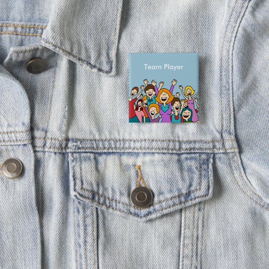 Teamwork-Leute-Knopf Button (Beispiel)
