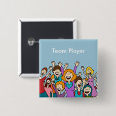 Teamwork-Leute-Knopf Button (Vorne & Hinten)