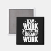 Teamwork macht das Dream Work Lacrosse Team Lax PL Magnet (Vorderseite/Rückseite)