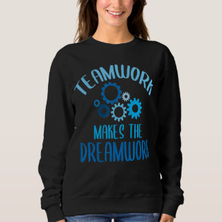 Teamwork macht den Dreamworks Motivierend Sports Q Sweatshirt