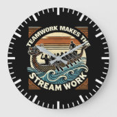 Teamwork macht den Stream funktionieren, Dragon Bo Große Wanduhr (Vorderseite)
