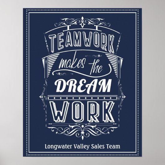 Teamwork macht den Traum Motivierend Poster (Vorne)