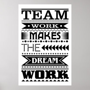Teamwork macht den Traum zum Erfolg (Arbeitsangebo Poster