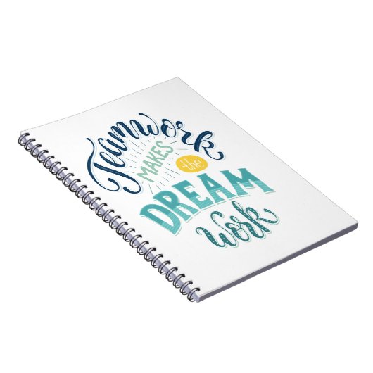 Teamwork macht den Traum zum Erfolg Notizblock (Rechte Seite)