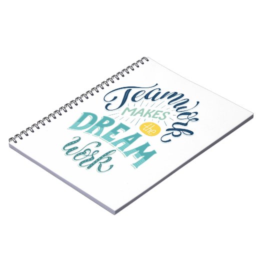 Teamwork macht den Traum zum Erfolg Notizblock (Linke Seite)