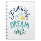 Teamwork macht den Traum zum Erfolg Notizblock (Vorderseite)
