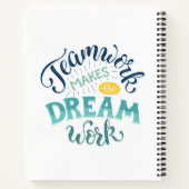 Teamwork macht den Traum zum Erfolg Notizblock (Rückseite)