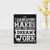 Teamwork macht den Traumarbeitsplan für eine Weile Karte (Gelbe Blume)