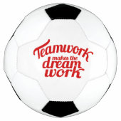 Teamwork macht den Traumtext grafisch Fußball (Vorderseite)