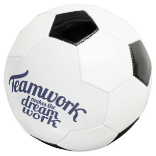 Teamwork macht den Traumtext grafisch Fußball
