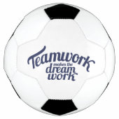 Teamwork macht den Traumtext grafisch Fußball (Vorderseite)