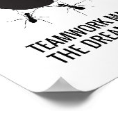 Teamwork macht die Traumarbeit Poster (Ecke)