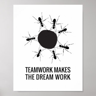 Teamwork macht die Traumarbeit Poster