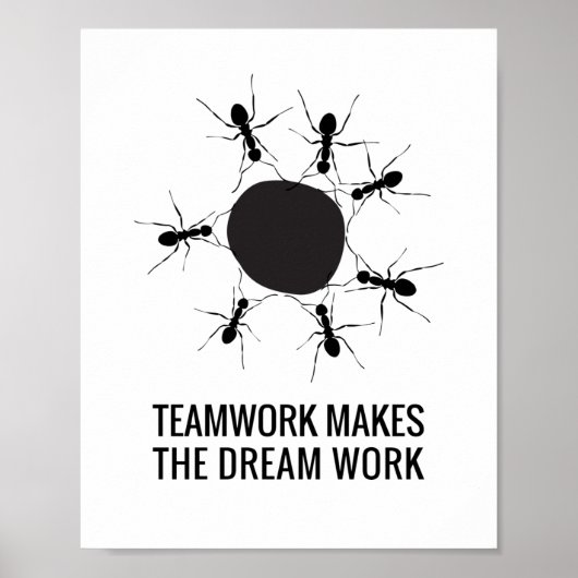 Teamwork macht die Traumarbeit Poster (Vorne)