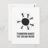 TEAMWORK MACHT DIE TRAUMARBEIT POSTKARTE (Vorne/Hinten)