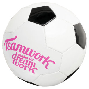 Teamwork macht die Traumarbeit rosa grafischer Tex Fußball
