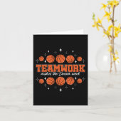 Teamwork macht Dream Work Sports Baller Basketball Karte (Gelbe Blume)