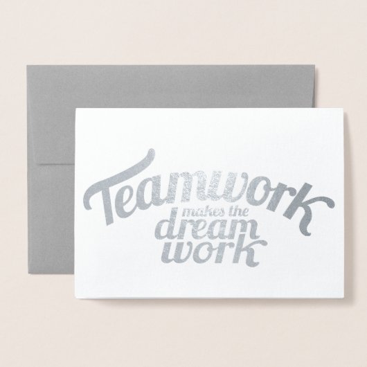 Teamwork macht Traumarbeit Folienkarte (Vorderseite mit Umschlag)