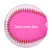 Teamwork macht Traumarbeit pinkfarbene Mädchen Nam Baseball (Vorderseite Links)